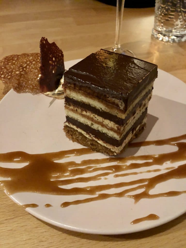 Smoked S&#039;mores Opera Cake