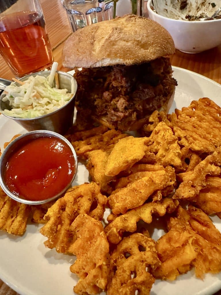 Pulled Pork with Waffle Fries